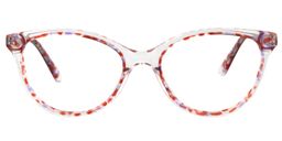 Teresa Oval Red Glasses0
