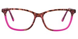 Amanda Rectangle Red Glasses0