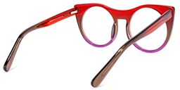 Zora Cateye Red-Purple Glasses4