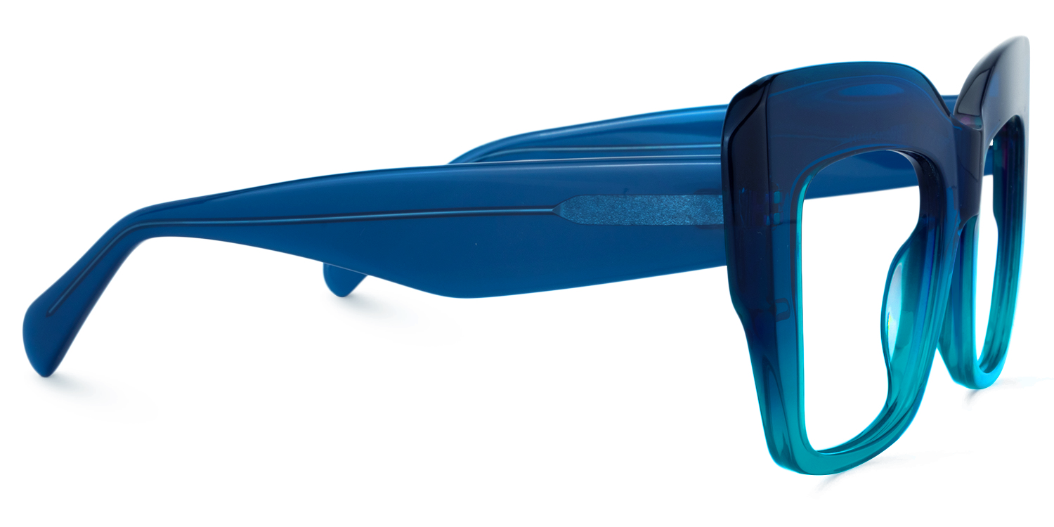 Cat Eye Blue-Green Glasses | Zeelool Glasses1