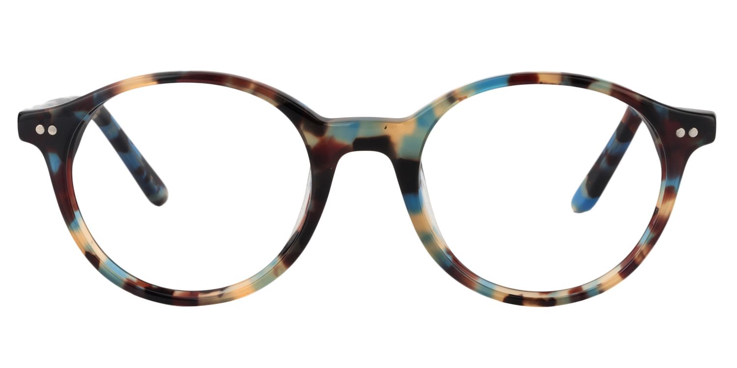 Round Blue Tortoise Glasses | Zeelool Glasses0