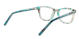 Henna Rectangle Green Floral Glasses5