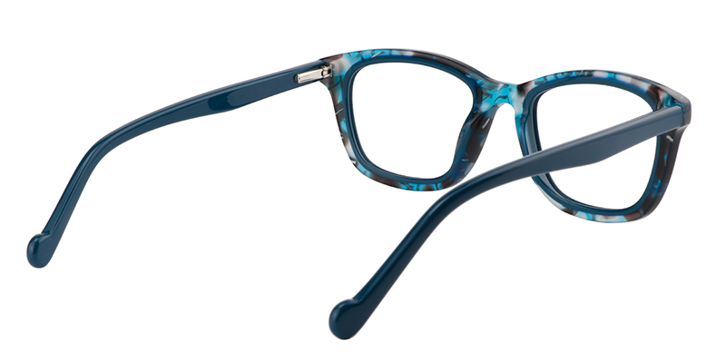 Rectangle Blue Black Glasses | Zeelool Glasses Online5