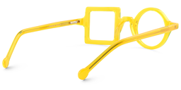 Paola Asymmetric Yellow Glasses5