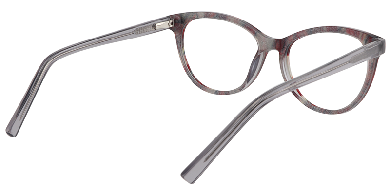 Cateye Red-Gunmetal Glasses | Zeelool Eyeglass Frames5