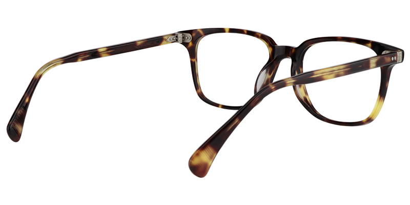 Rectangle Light Amber Glasses | Zeelool Eyeglass Frames5