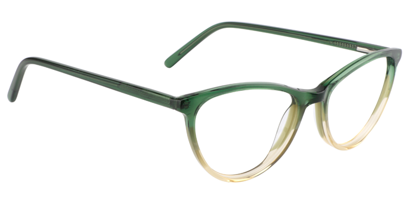 Cateye Gradient Green Glasses | Zeelool Eyeglass Frames3