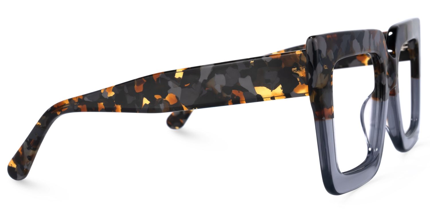 Brandon Square Gray Glasses with Two-Tone Frames3