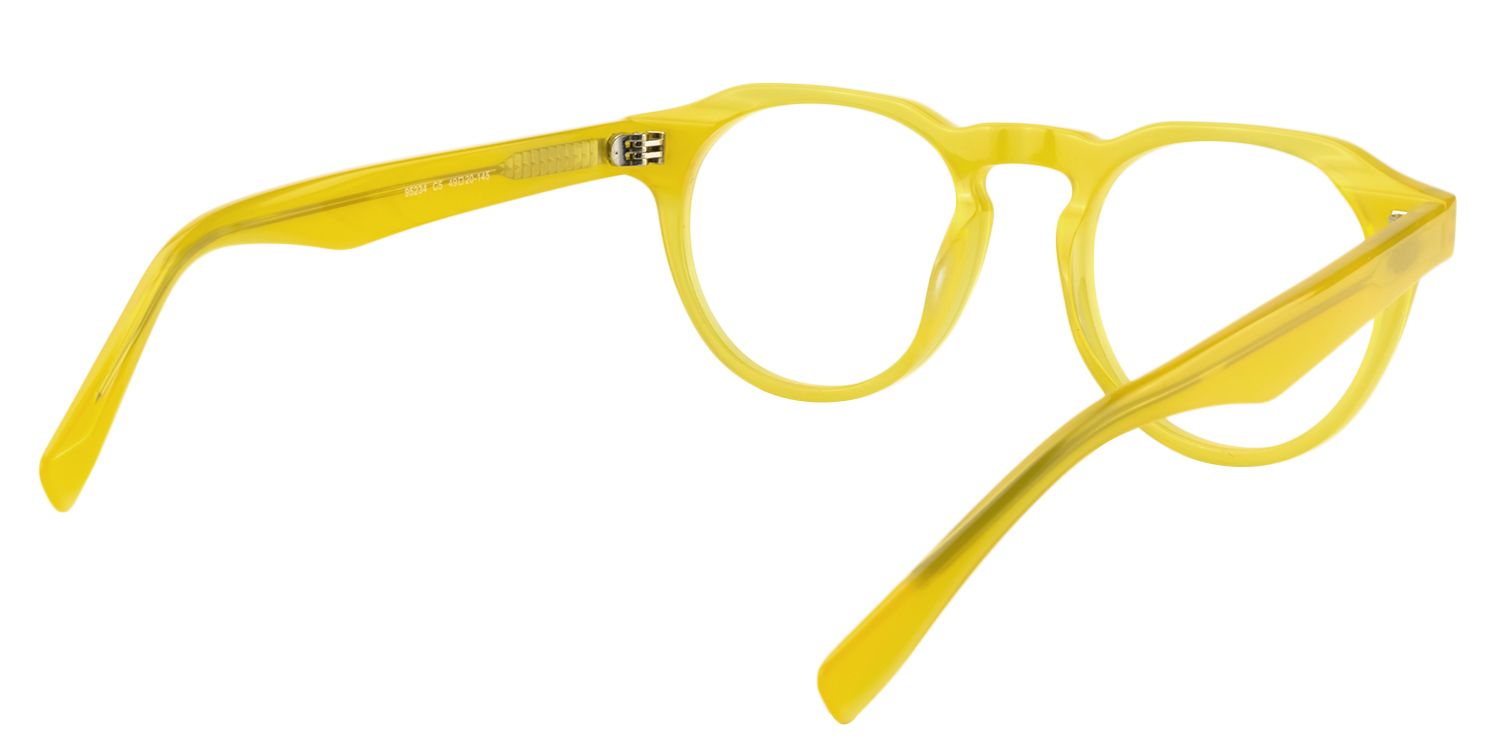 Round Yellow Glasses | Zeelool Glasses5