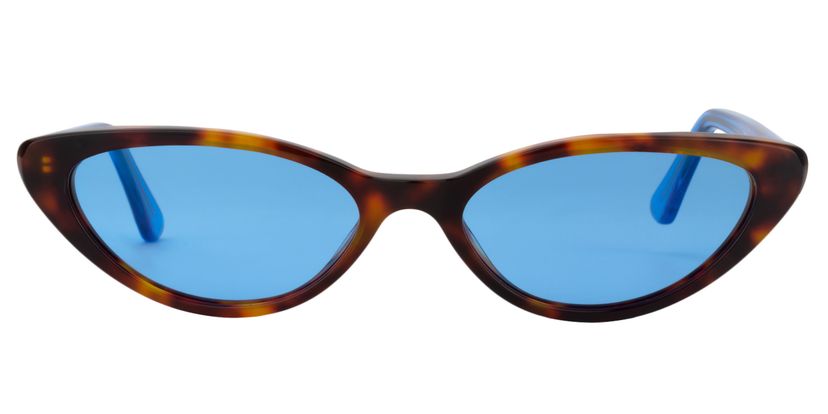 Alexandra Oval Blue Sunglasses