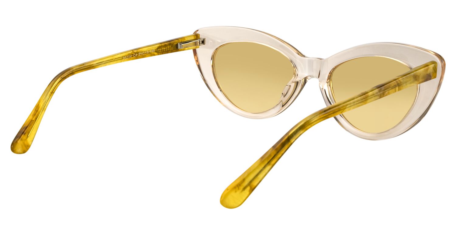 Cat eye Beige Clear Sunglasses | Zeelool Sunglasses5