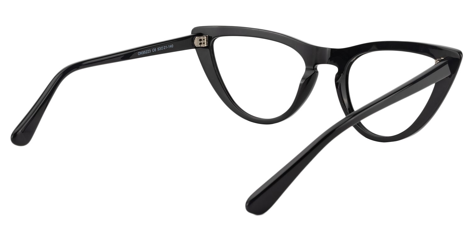 Cat eye Black Glasses | Zeelool Glasses5