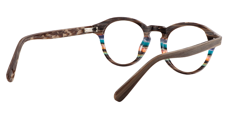 Round Wood Glasses | Zeelool Affordable Eyeglasses5