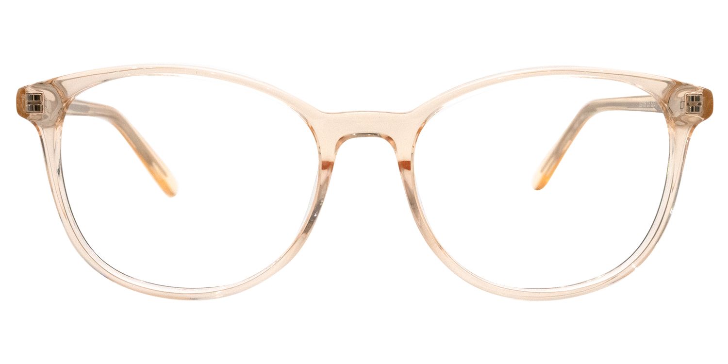 Round Beige Clear Glasses | Zeelool Glasses0