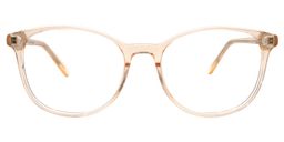 Addie Round Beige Clear Glasses0