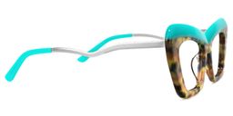 Notes Cateye Turquoise Glasses3