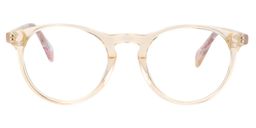 Xanthe Round Beige Clear Glasses0