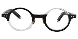 Xiho Round Black Clear Glasses0