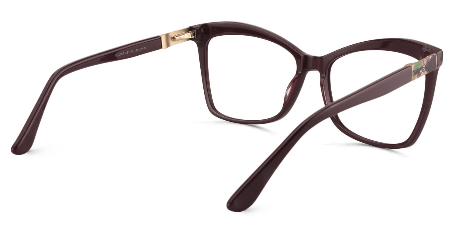 Butterfly Dark Red Glasses | Zeelool Glasses5