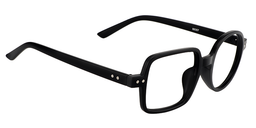 Tony Asymmetric Black Glasses 4