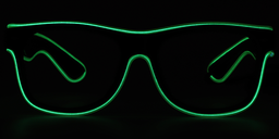 Owen Glowing Rectangle Green Glasses6