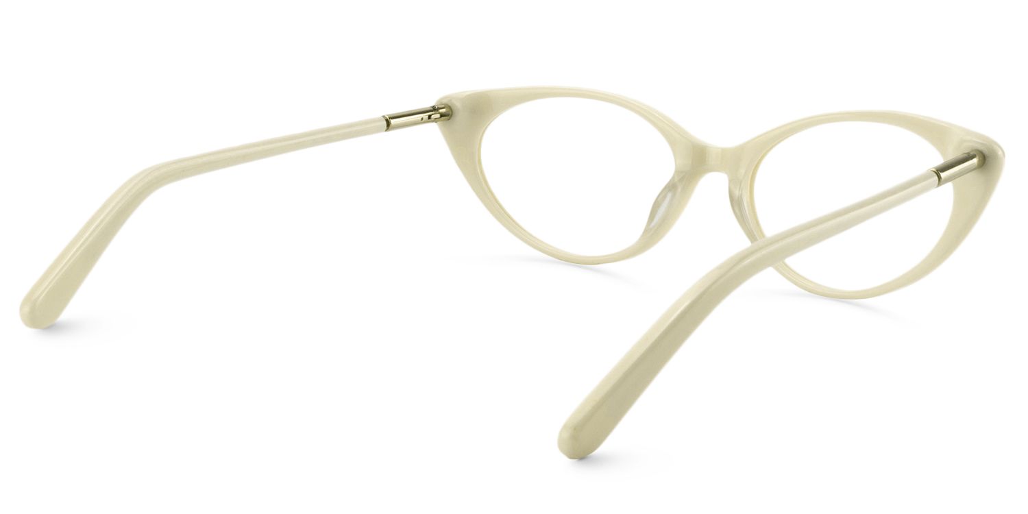 Cat eye Beige Glasses | Zeelool Glasses5