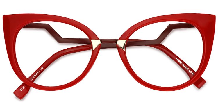 Jacqueline Cat Eye Red Glasses