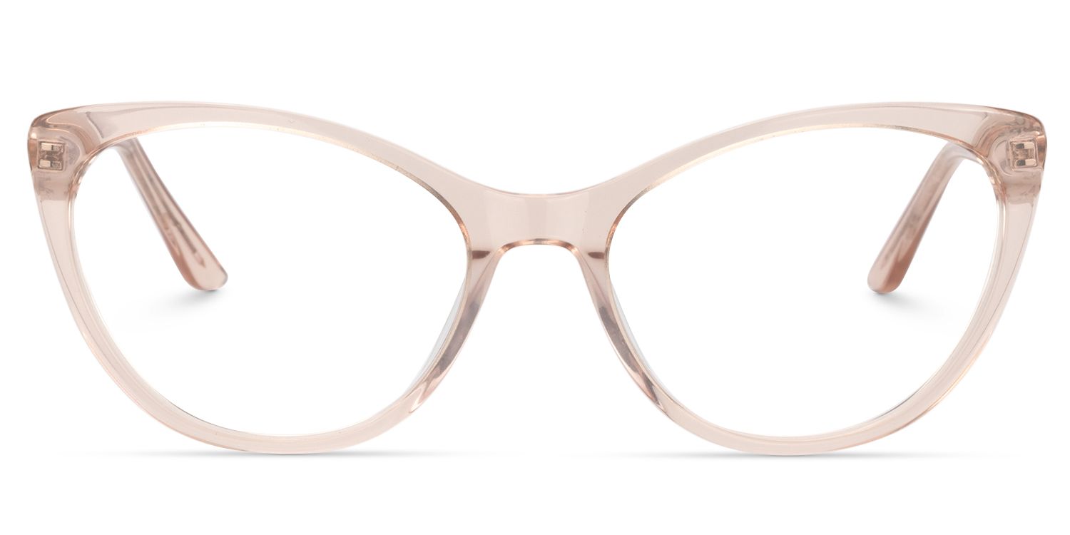 Cat Eye Beige Clear Glasses | Zeelool Glasses0