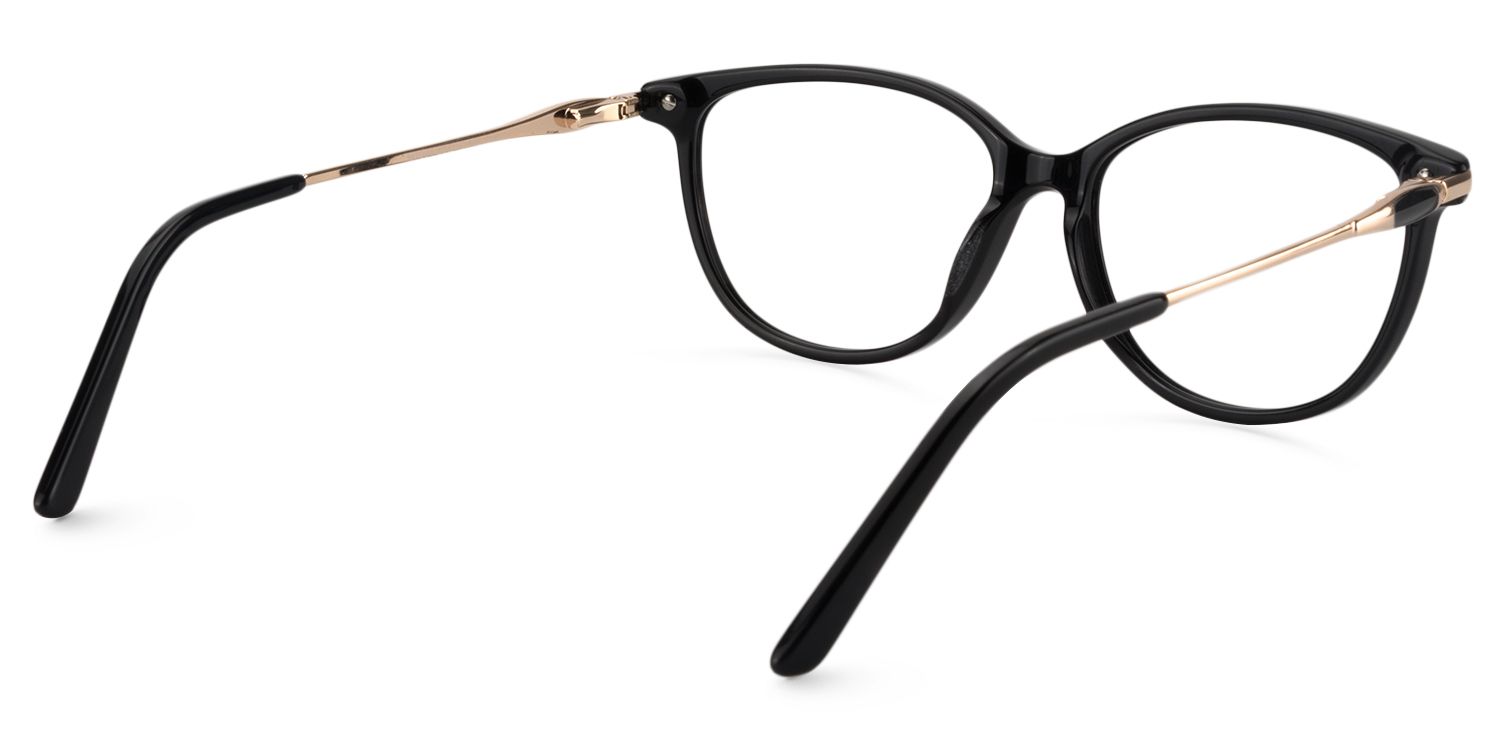 Oval Black Glasses | Zeelool Glasses5