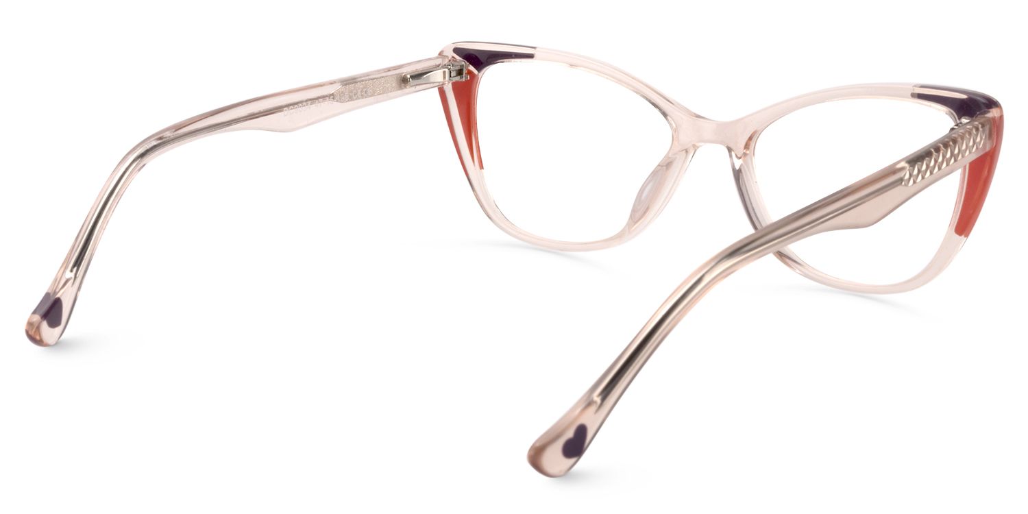 Cat eye Brown Glasses | Zeelool Glasses5