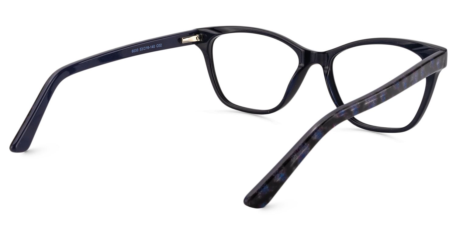 Square Dark-Blue Glasses | Zeelool Glasses5
