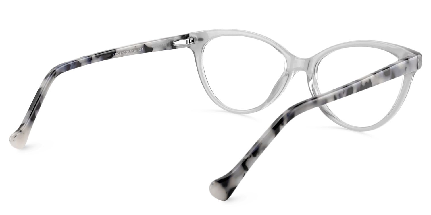Oval Gray Glasses | Zeelool Glasses5