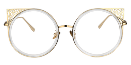 Virginia Round Gold Eyeglasses0
