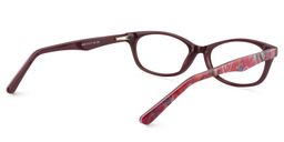 Carmel Rectangle Dark Red Glasses5
