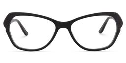Carolyn Rectangle Black Glasses0