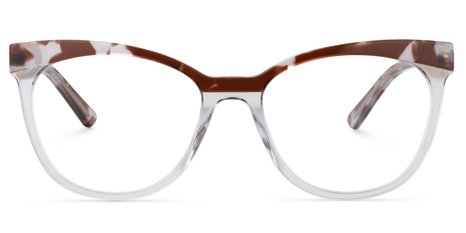 Browline Gray Glasses | Zeelool Glasses0