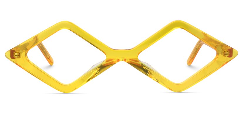 Allison  Diamond-shaped Yellow Glasses