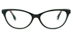Celestyn Cat Eye Dark Green Glasses0
