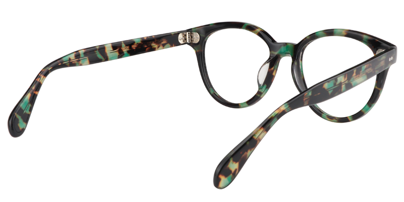 Oval Green Floral Glasses | Zeelool Eyeglass Frames5