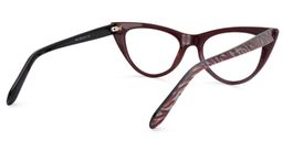 Chana Cat-Eye Dark-Red Glasses5