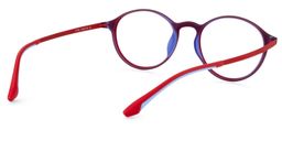 Chelsa Round Dark Red Glasses5