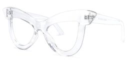 Dent Cat Eye Clear Glasses1