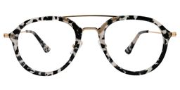 Chars Aviator Black-White Glasses0