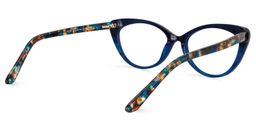 Chloris Cat Eye Dark Blue Glasses5