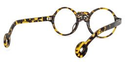 Cinnamon Round Yellow-Tortoise Glasses5