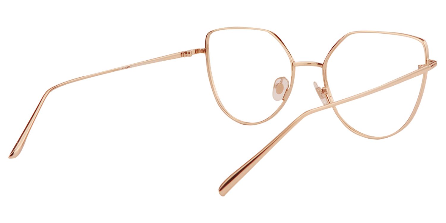 Ariel Cat Eye Gold Glasses | Zeelool Glasses5