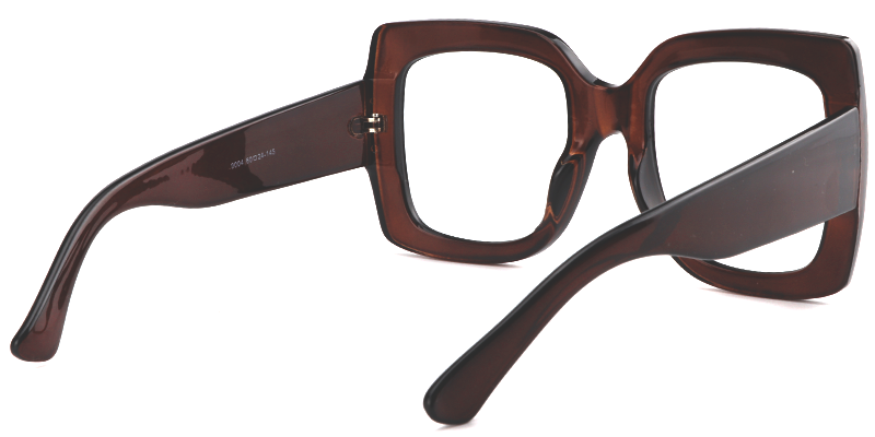 Rectangle Brown Glasses | Zeelool Eyeglass Frames Online5