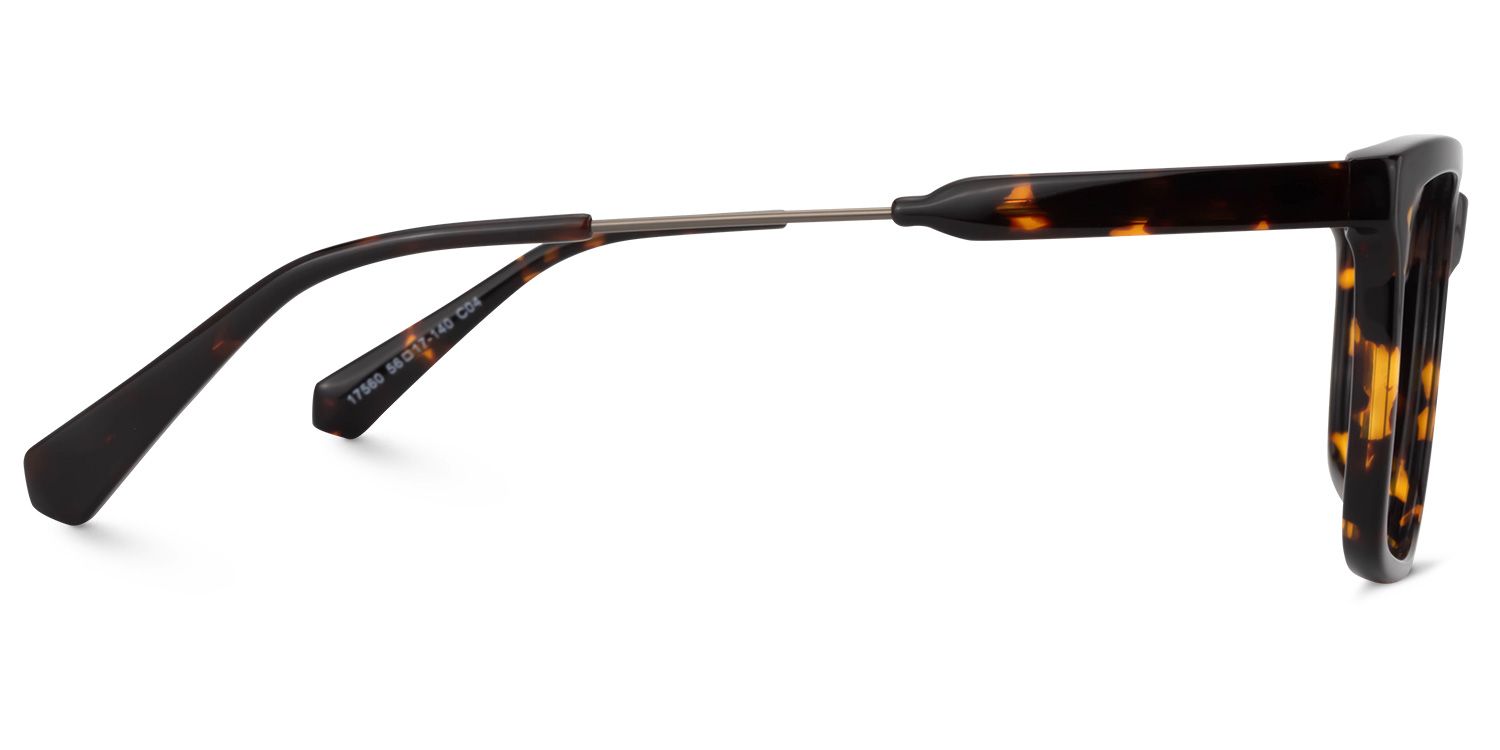 Rectangle Yellow-Tortoise Glasses | Zeelool Glasses3