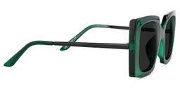 Landen Square Dark-Green Sunglasses3