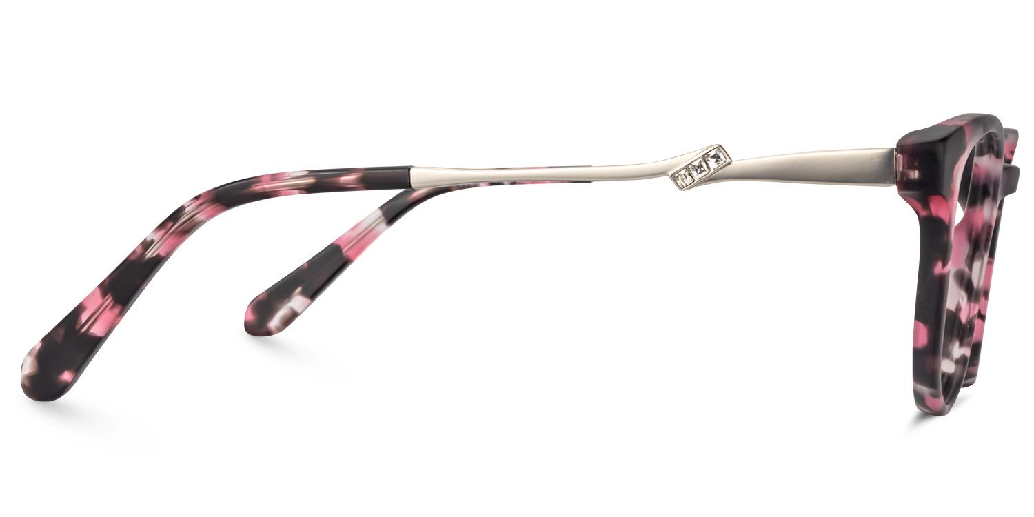 Round Pink Floral Glasses | Zeelool Glasses3